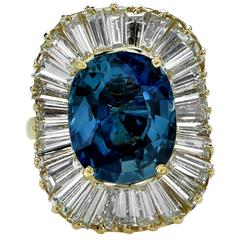 8.73 Carat Sapphire Diamond Gold Ring