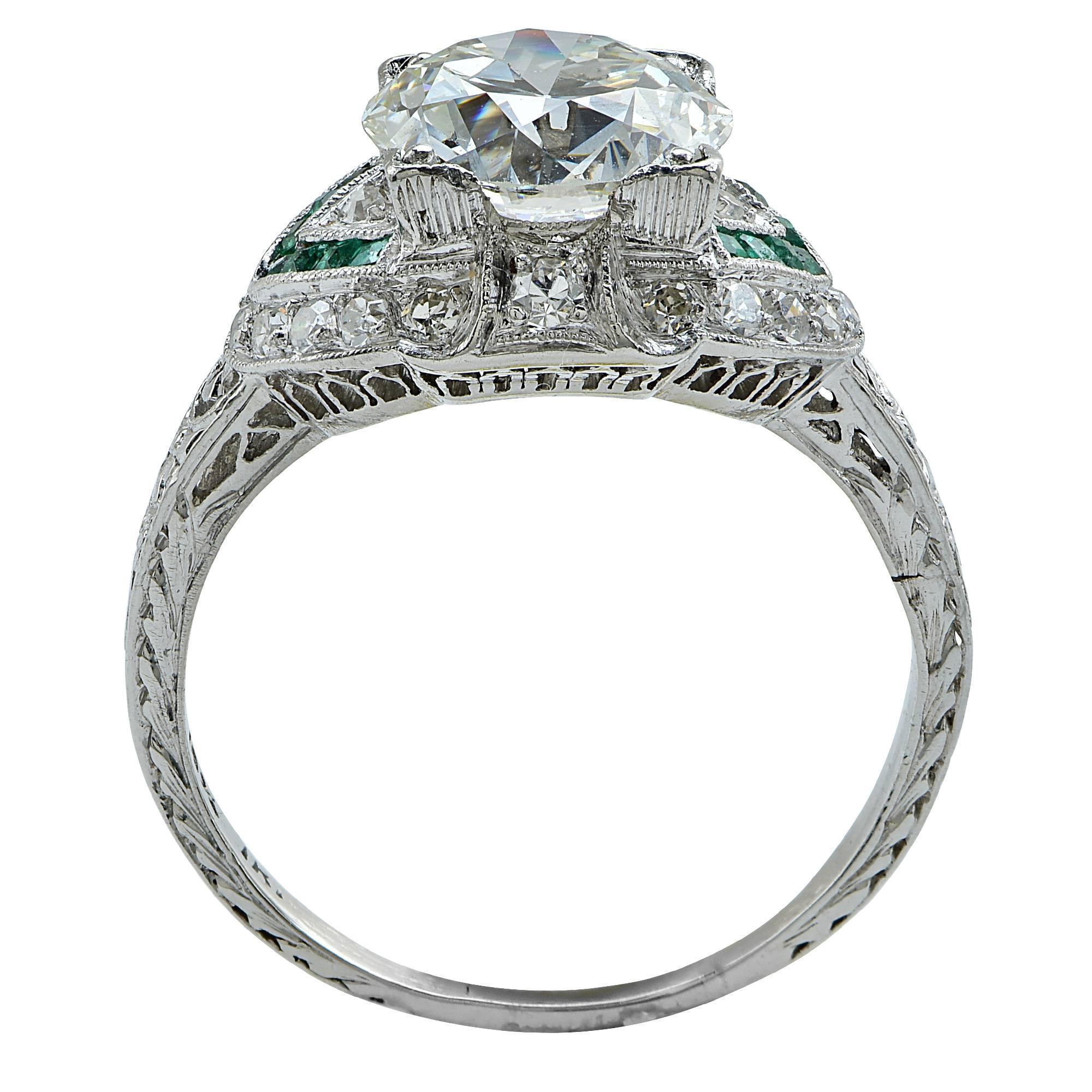Art Deco Diamond Engagement Ring 1