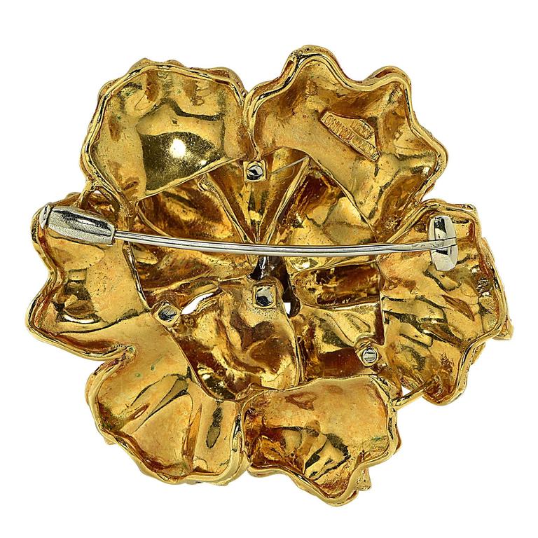 Toliro Enamel Diamond Gold Brooch at 1stDibs toliro jewelry