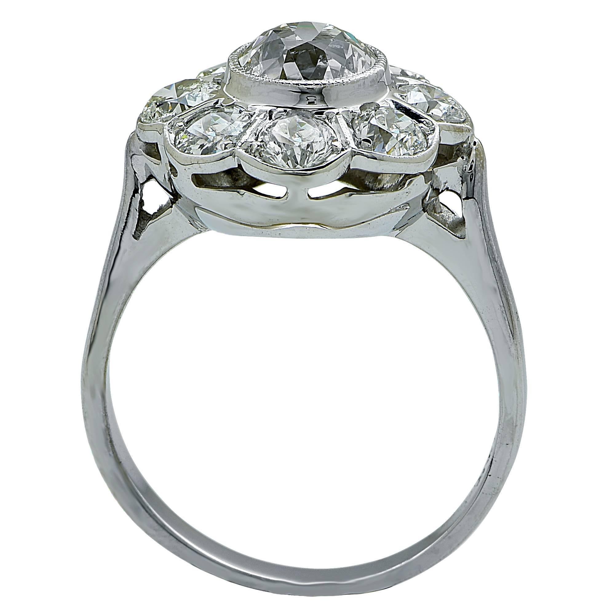 Women's 2.92 Carat Diamond Gold Engagement Ring