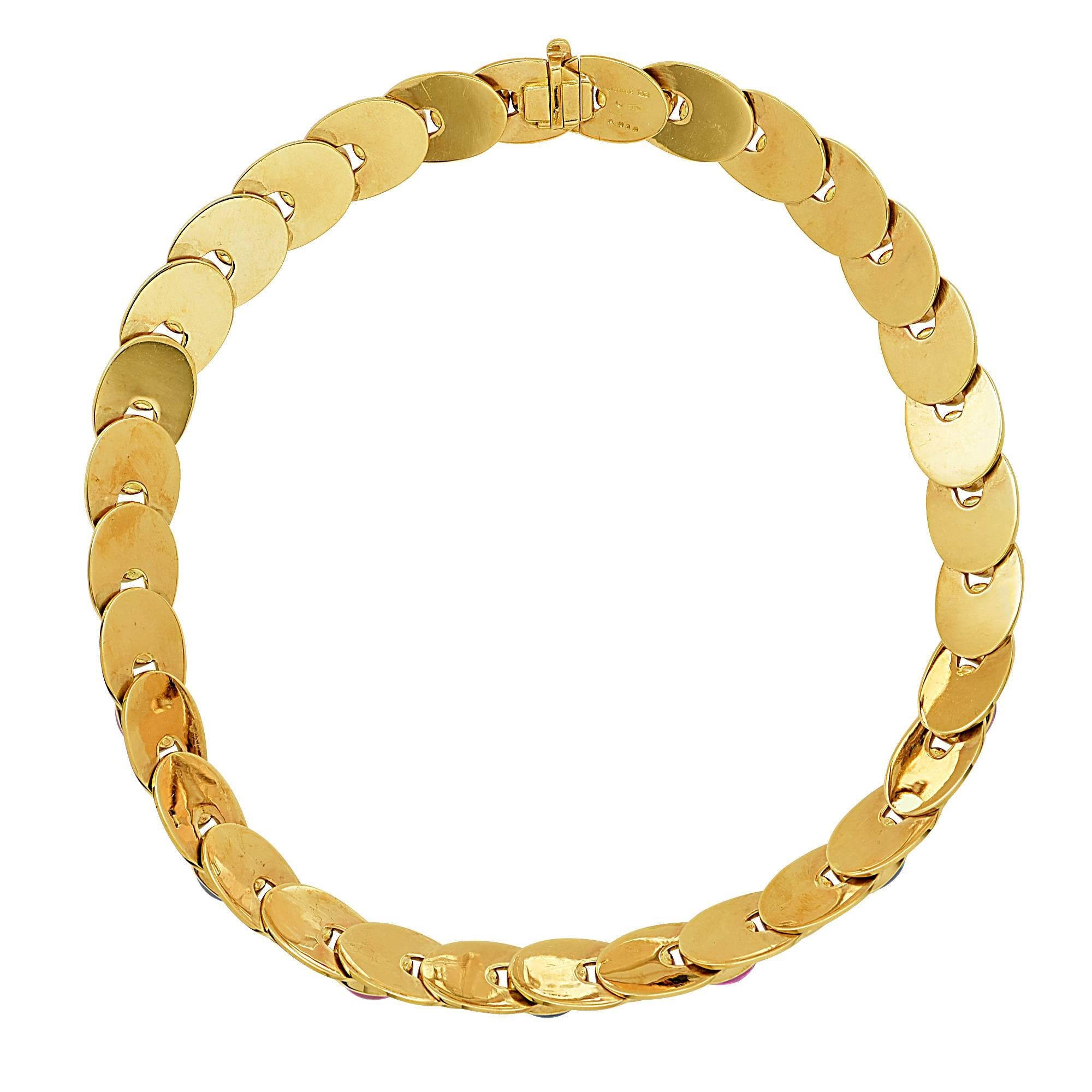 Marina B. Sapphire Gold Necklace In Excellent Condition In Miami, FL