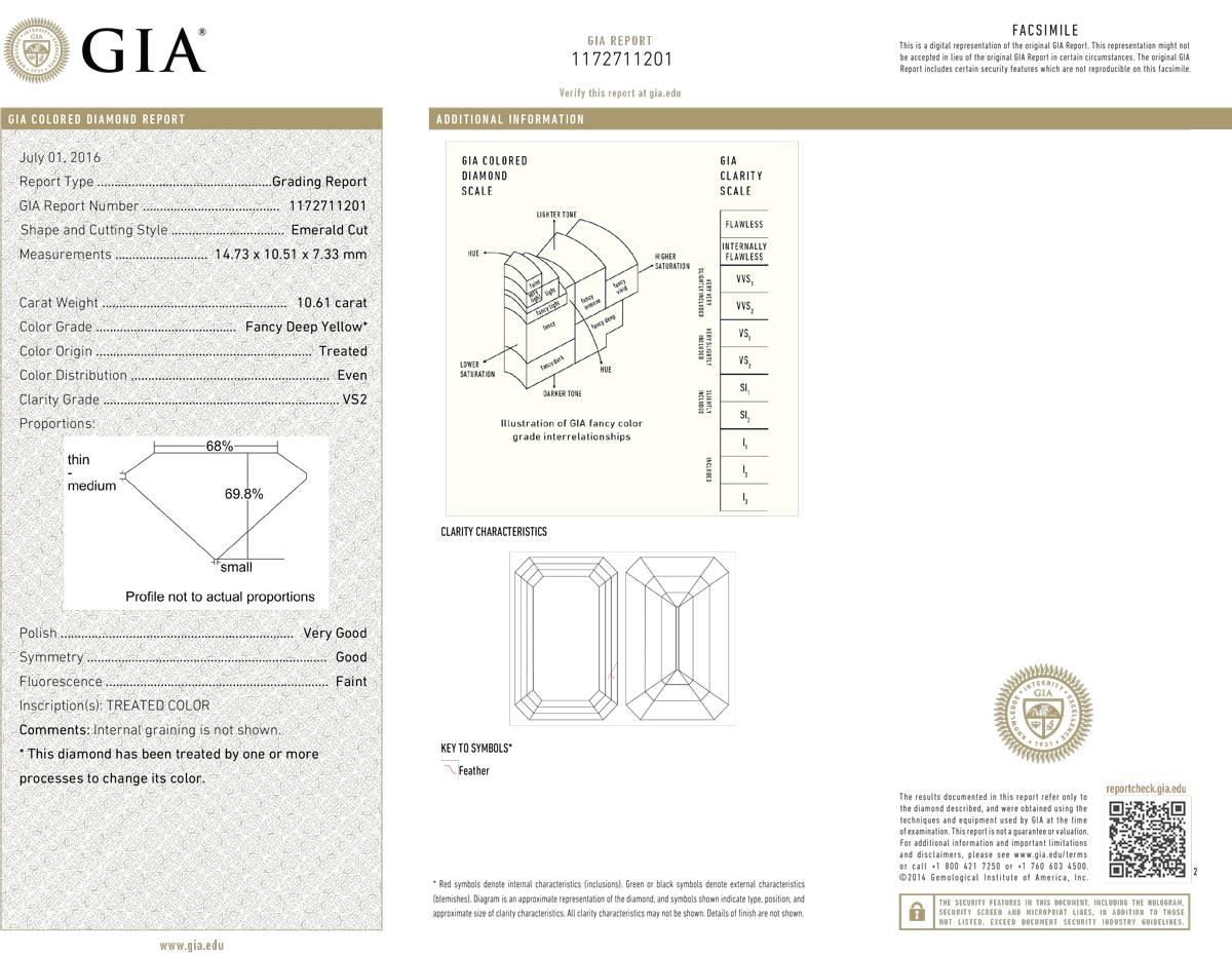 10.61 Carat GIA Fancy Color Diamond Platinum Ring 3