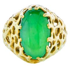 8 Carat Jade Gold Ring