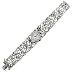 Hamilton Ladies Platinum White Gold Diamond John Donald Wristwatch