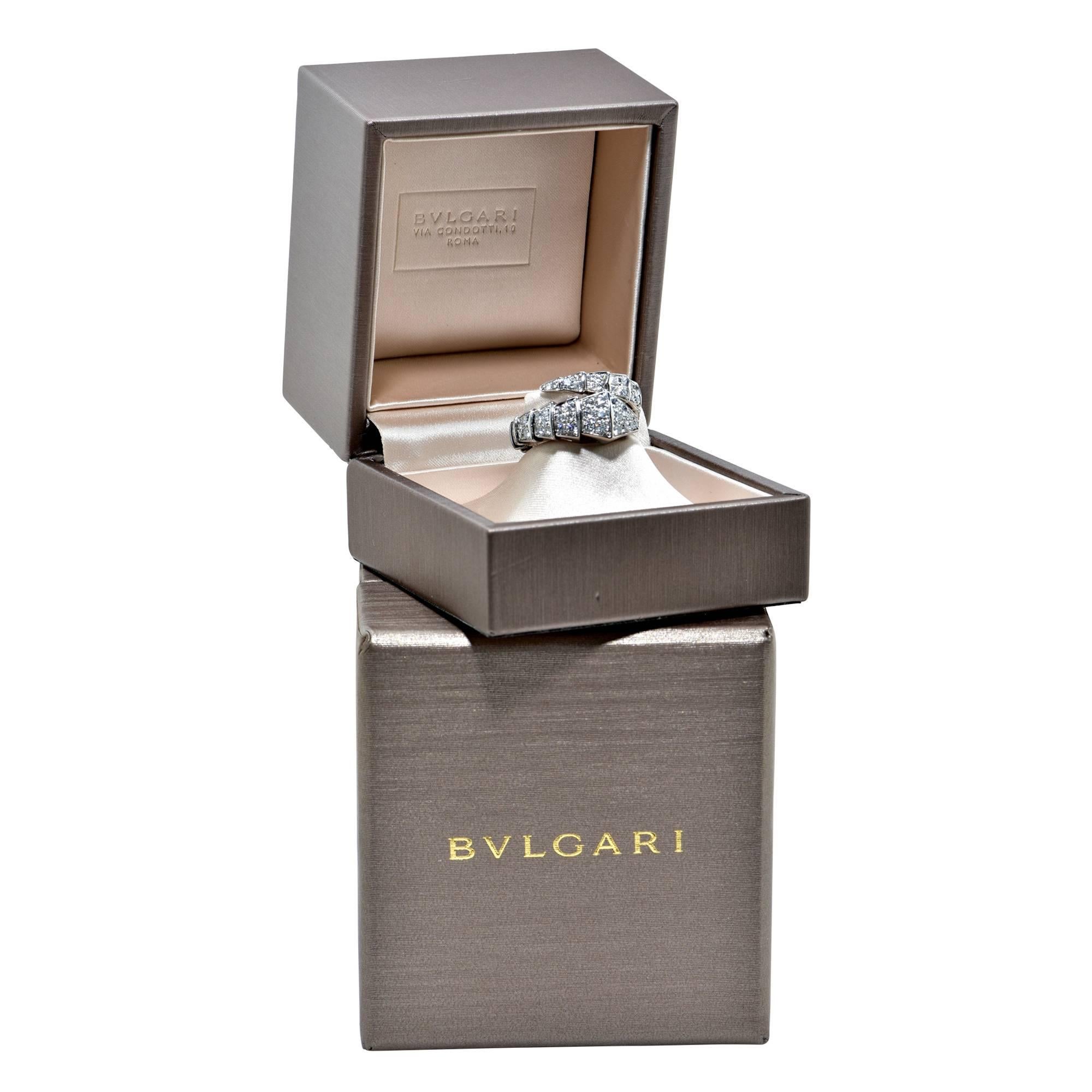 Women's Bulgari Diamond Gold Serpenti Ring