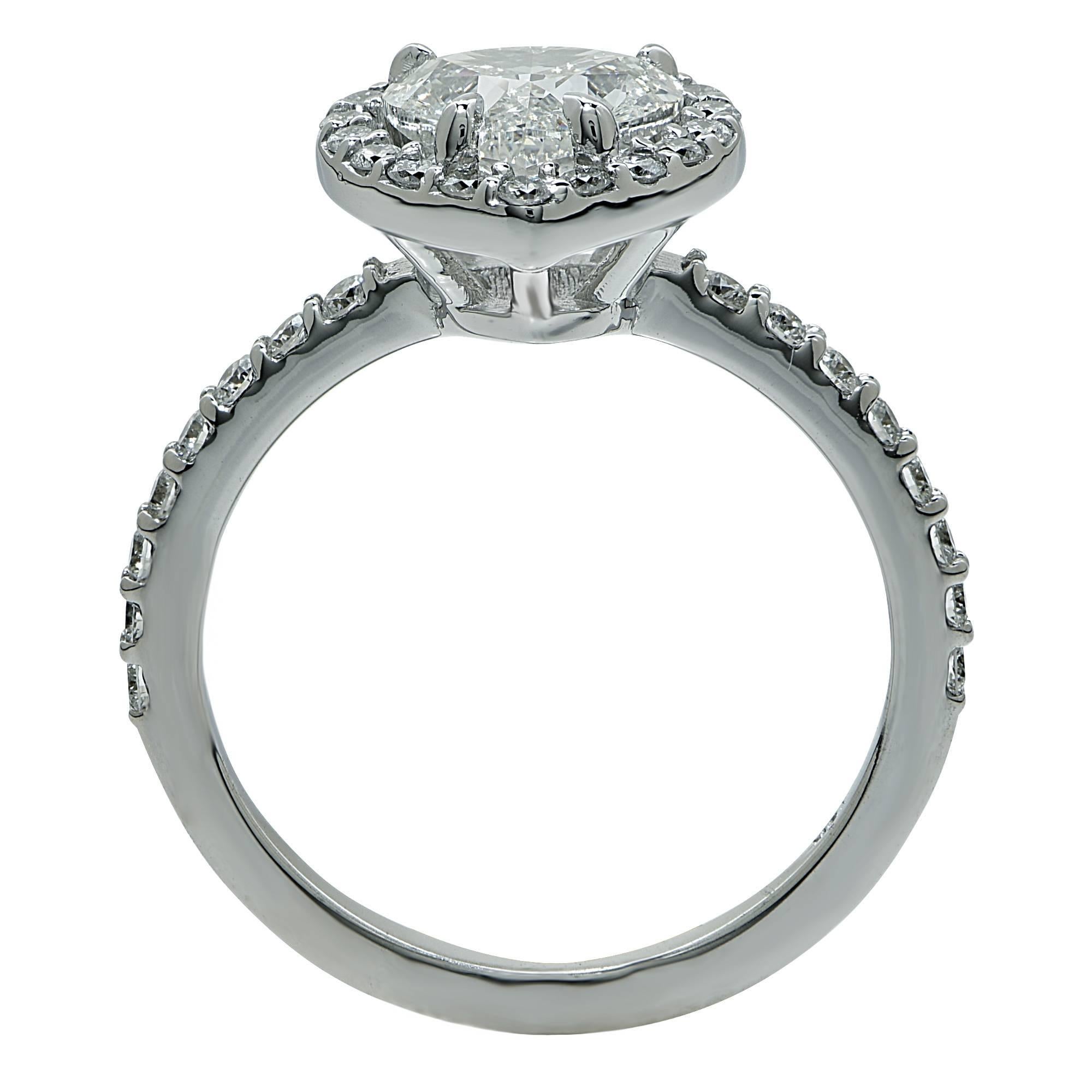 Women's 1.50 Carat GIA Graded Heart Shaped Diamond Gold Engagement Ring