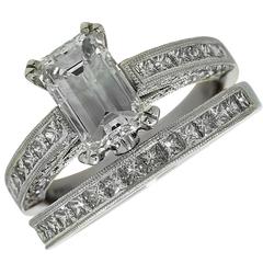 Natalie K 2.01 Carat GIA Cert Diamond Platinum Wedding Set