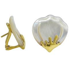 Tiffany & Co. Mother of Pearl Gold Earrings