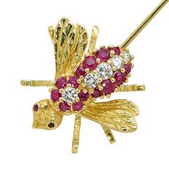 Tiffany & Co. Ruby Diamond Stick Pin