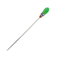 GIA Cert Jadeite Jade Stick Pin