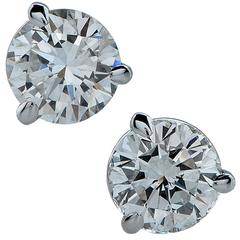 .83 Carat Total Weight Diamonds Solitaire Stud Earrings 1