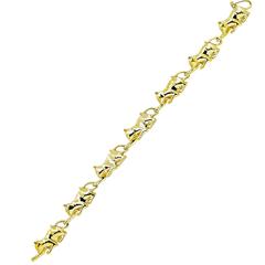 Gold Cat Link Bracelet