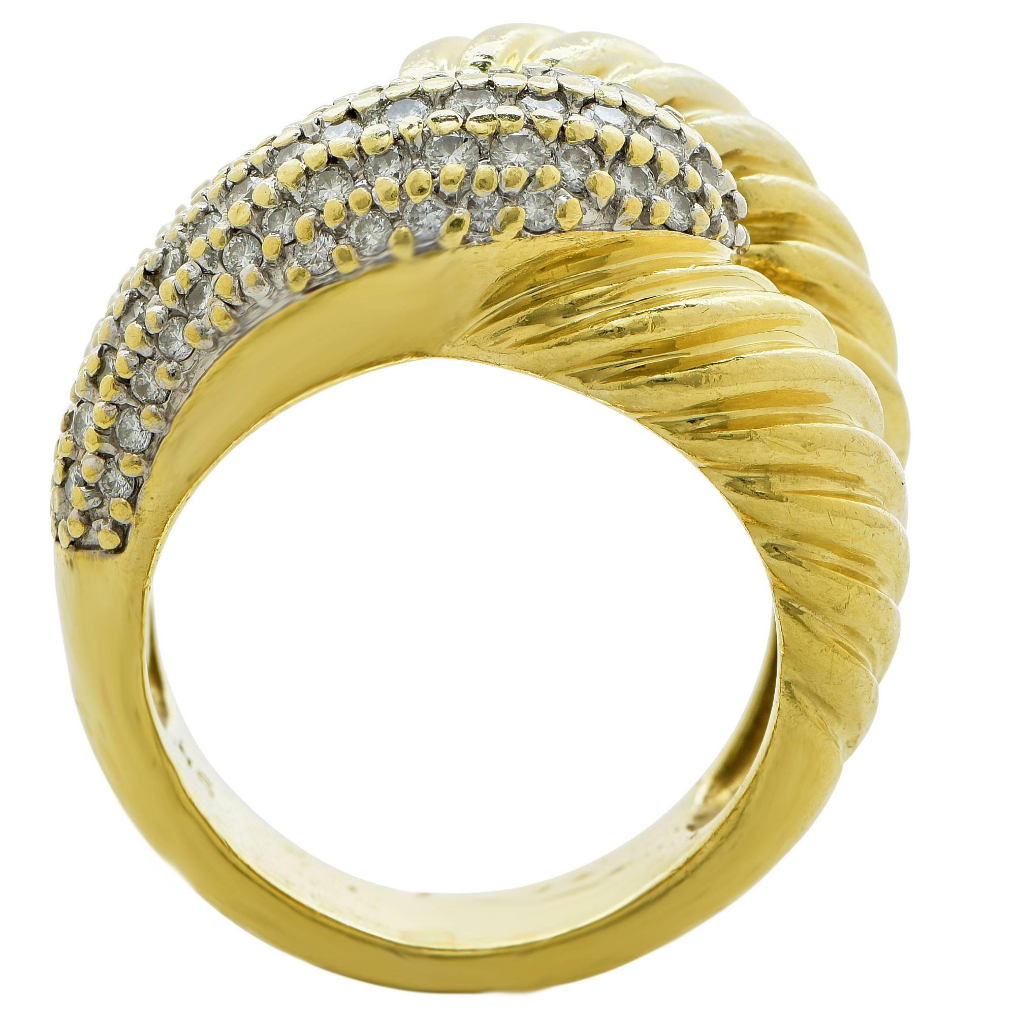 Women's David Yurman 1.20 Carats Diamonds Gold Ring