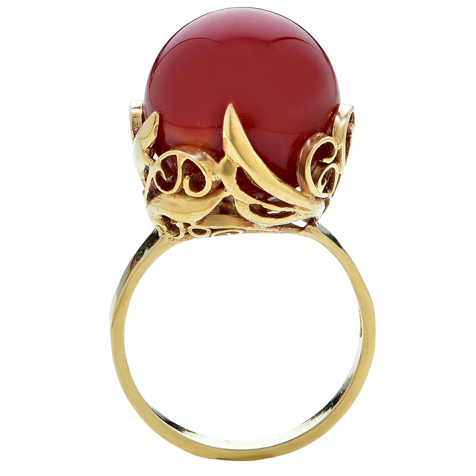 Women's Ox Blood Coral Ring