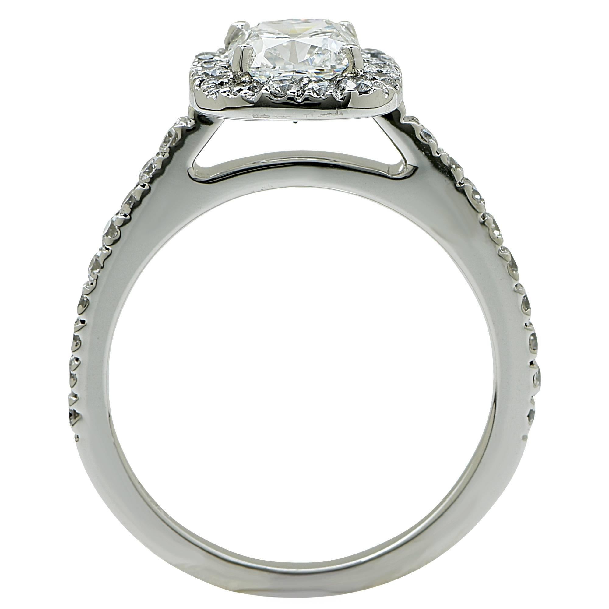 Women's 1.29 Carat F/VS2 GIA Diamond Engagement Ring