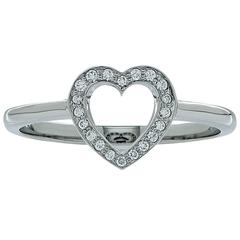 Tiffany & Co. Diamond Platinum Heart Ring