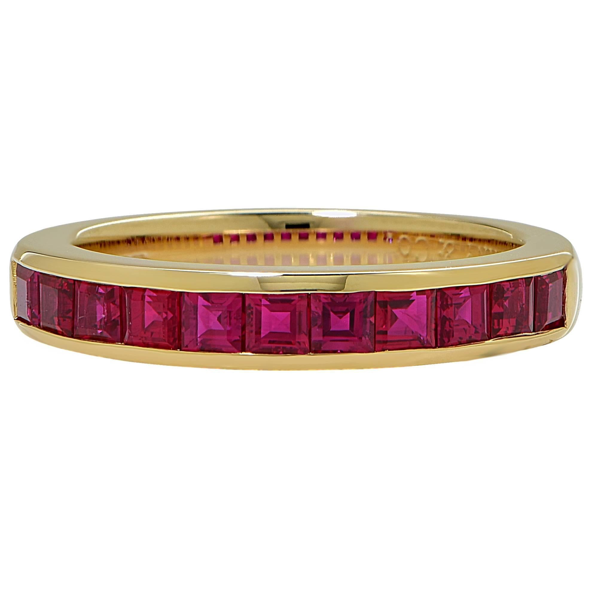 Tiffany & Co. 1 Carat Ruby Band In Excellent Condition In Miami, FL