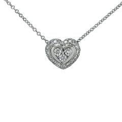 Bulgari Diamond Platinum Heart Necklace