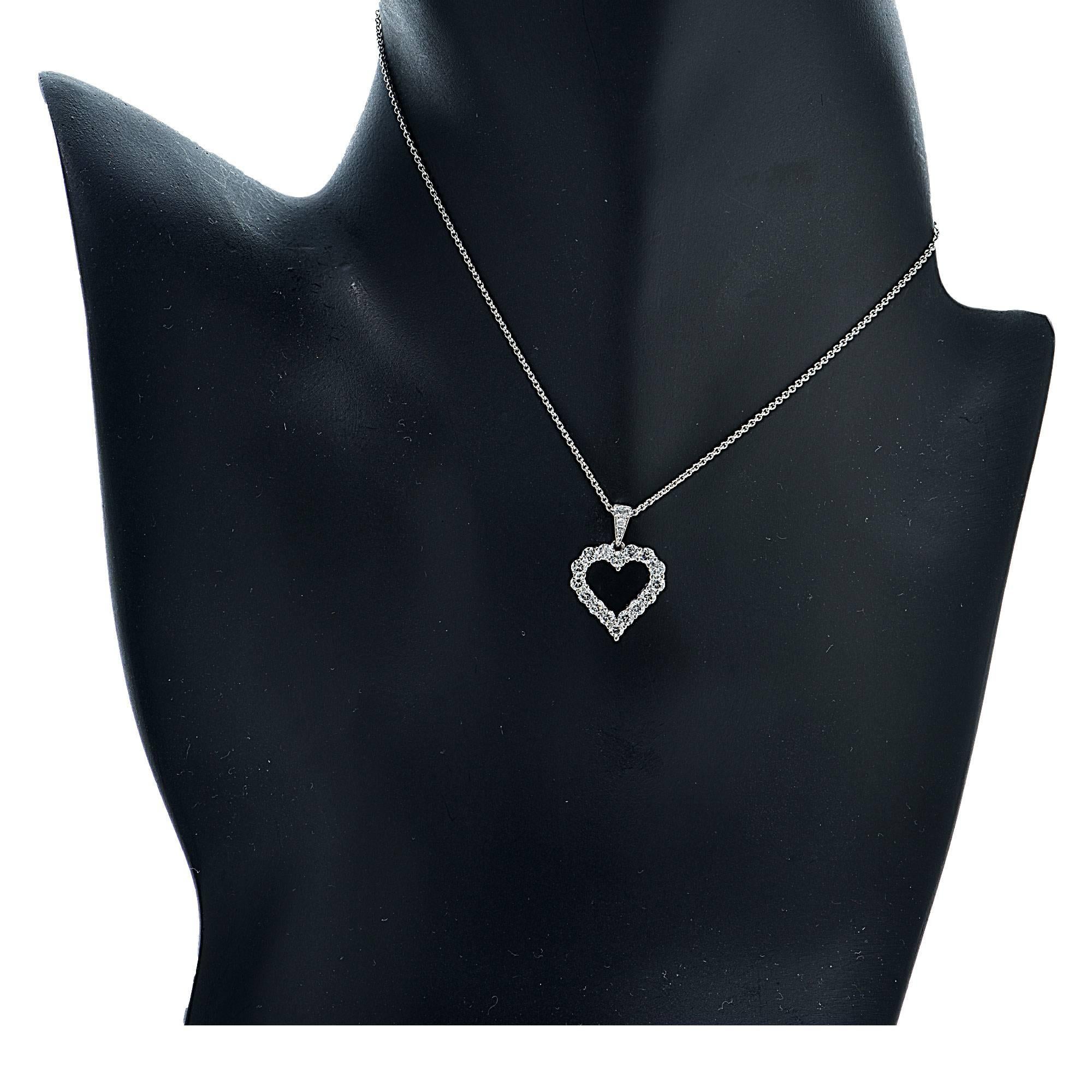Graff Diamant Platin Herz Halskette Damen