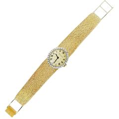 Bueche Girod Ladies Yellow and White Gold Diamond Wristwatch