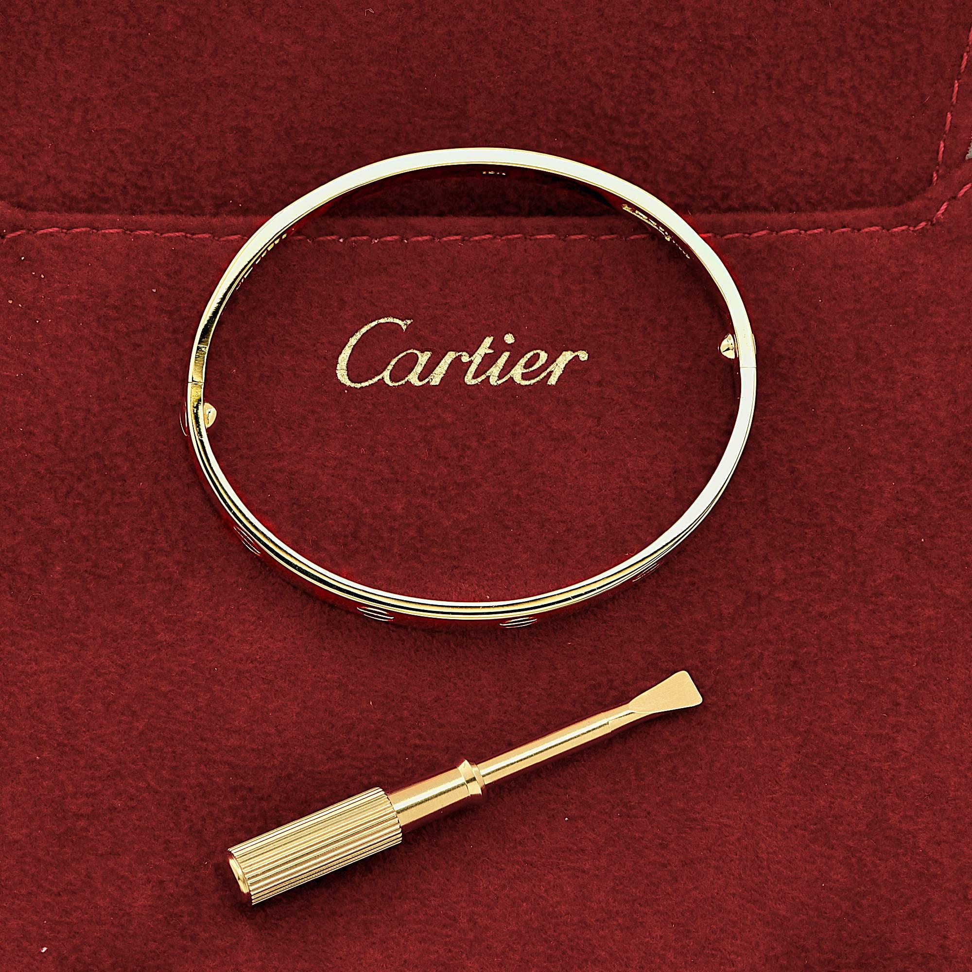 Cartier Aldo Cipullo Love Bangle Bracelet circa 1970 In Excellent Condition In Miami, FL