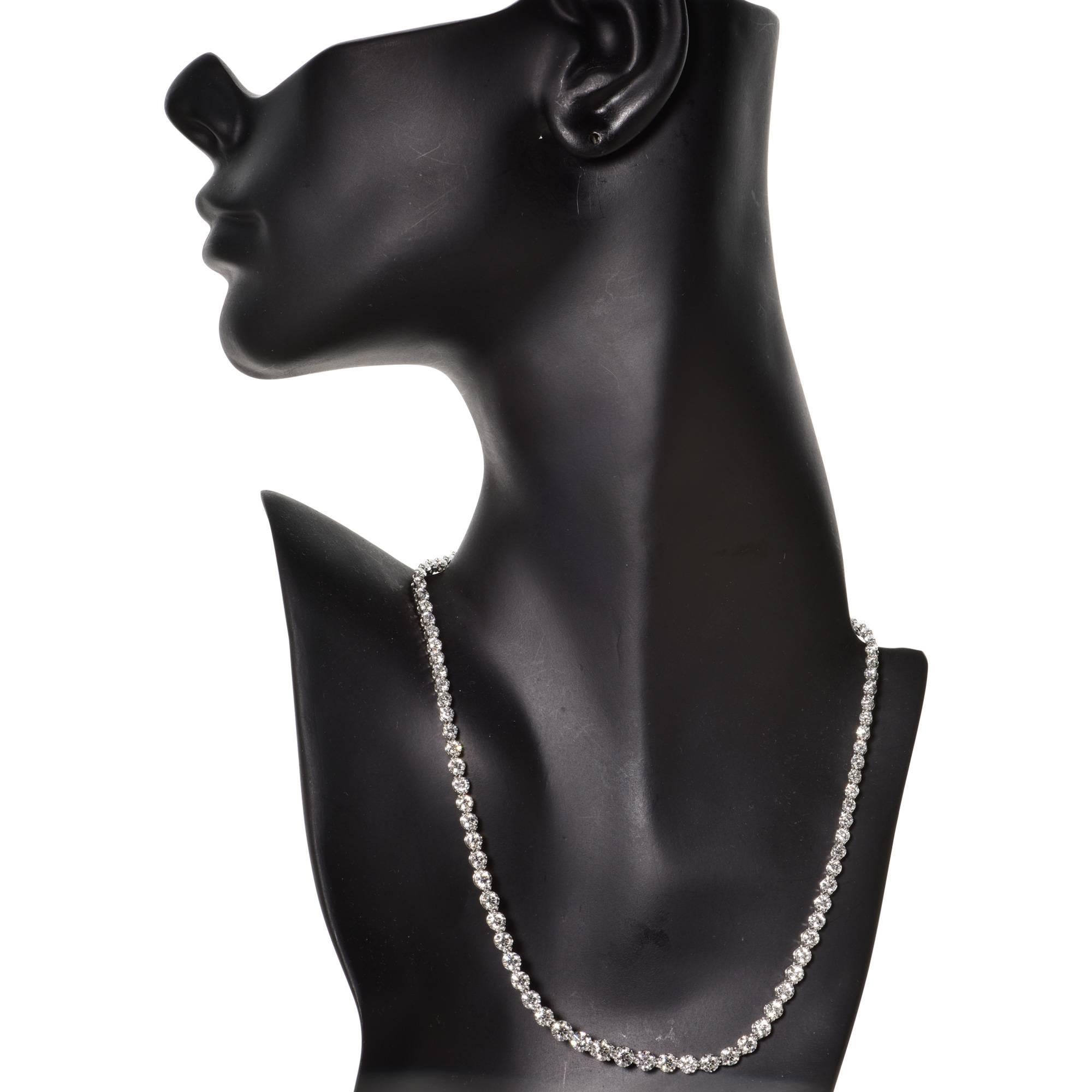 Tiffany & Co. 15 Carat Victoria Diamond Necklace In Excellent Condition In Miami, FL