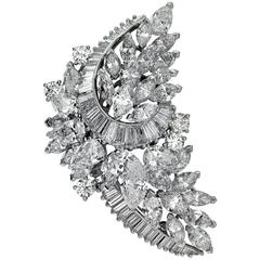 15 Carat Diamonds Platinum Brooch