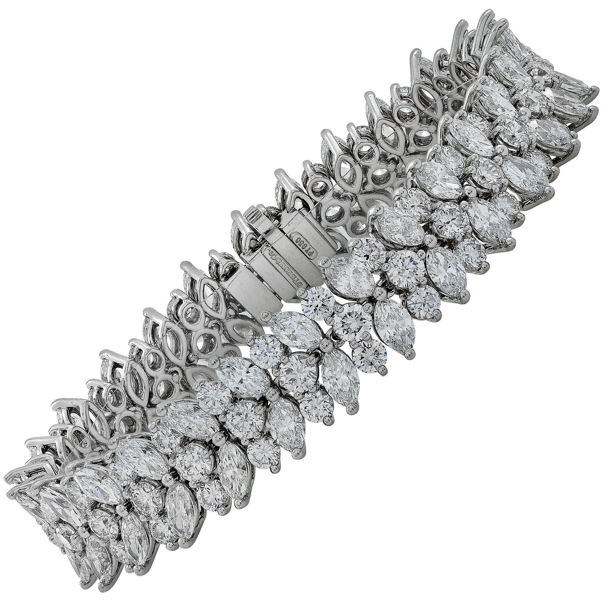 Magnifique bracelet Tiffany & Co. en platine avec diamants de 20 carats