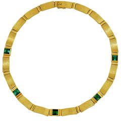 Vintage Tourmaline Gold Necklace