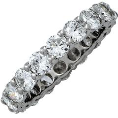 3.16 Carat Diamond Platinum Eternity Band Ring