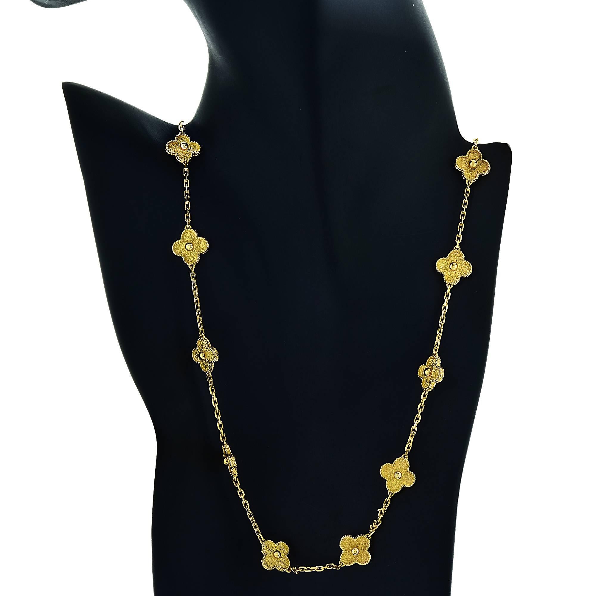 Women's Van Cleef & Arpels Vintage Alhambra 20 Motif Necklace