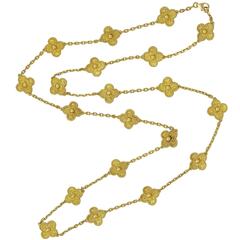 Van Cleef & Arpels Vintage Alhambra 20 Motif Necklace