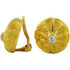 Tiffany & Co. Schlumberger Taj Mahal Diamond and Gold Earrings