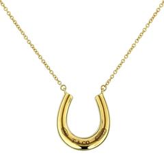 Tiffany & Co. 1837 Gold Horseshoe Pendant and Necklace