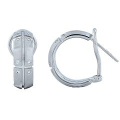 Tiffany & Co. Diamond Hoop Lever-Back Earrings