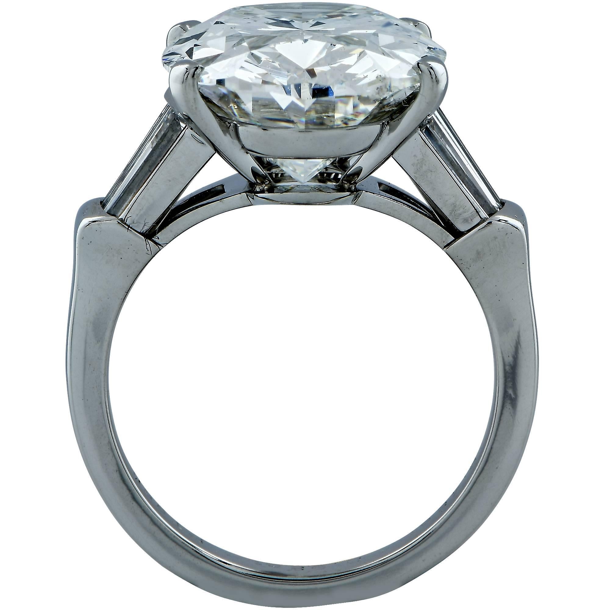 Modern GIA Graded 9.48 Carat Oval Diamond Engagement Ring