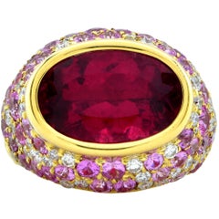 8 Carat Tourmaline Bombe Ring