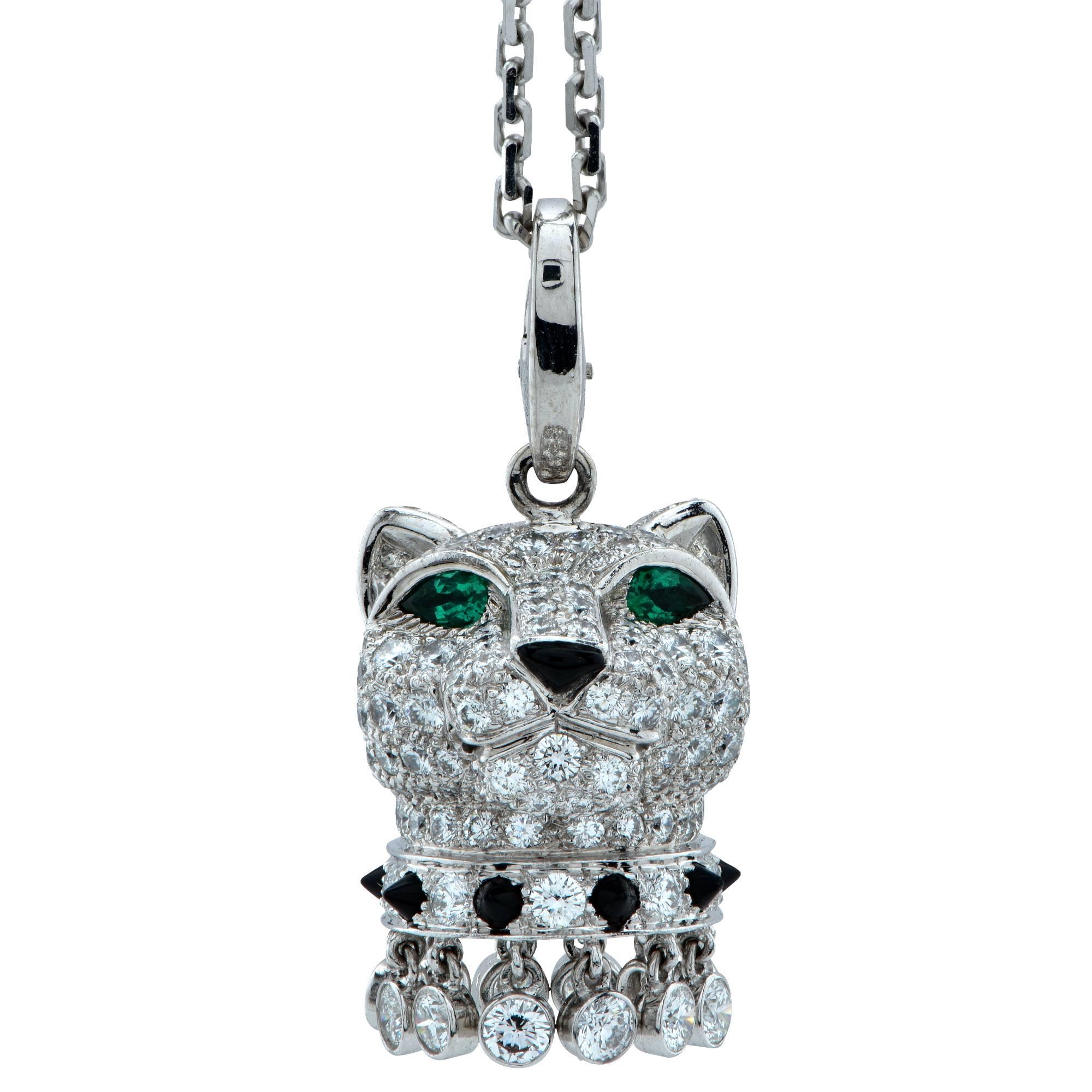 cartier panther head necklace