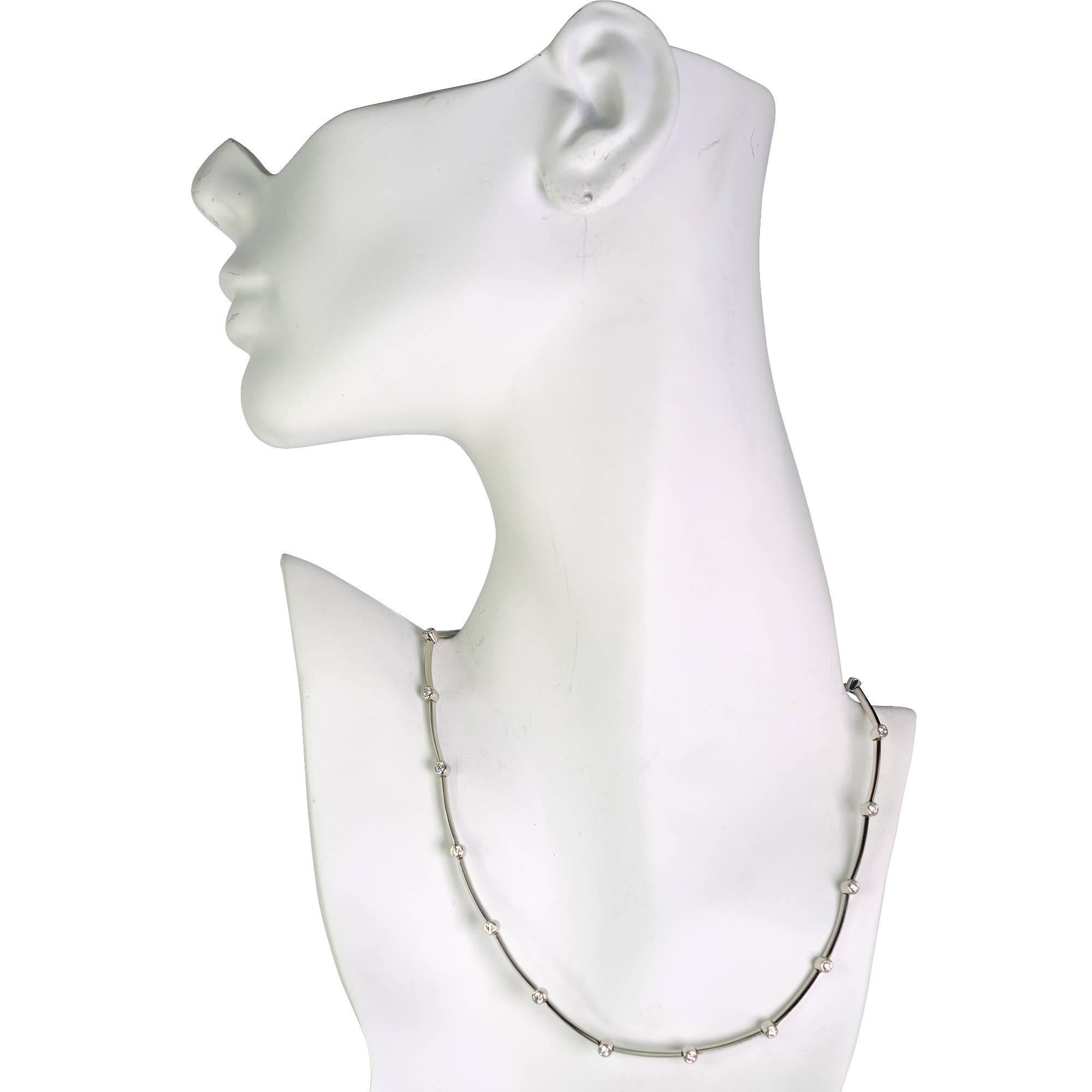 Modern Tiffany & Co. Platinum Diamond Necklace