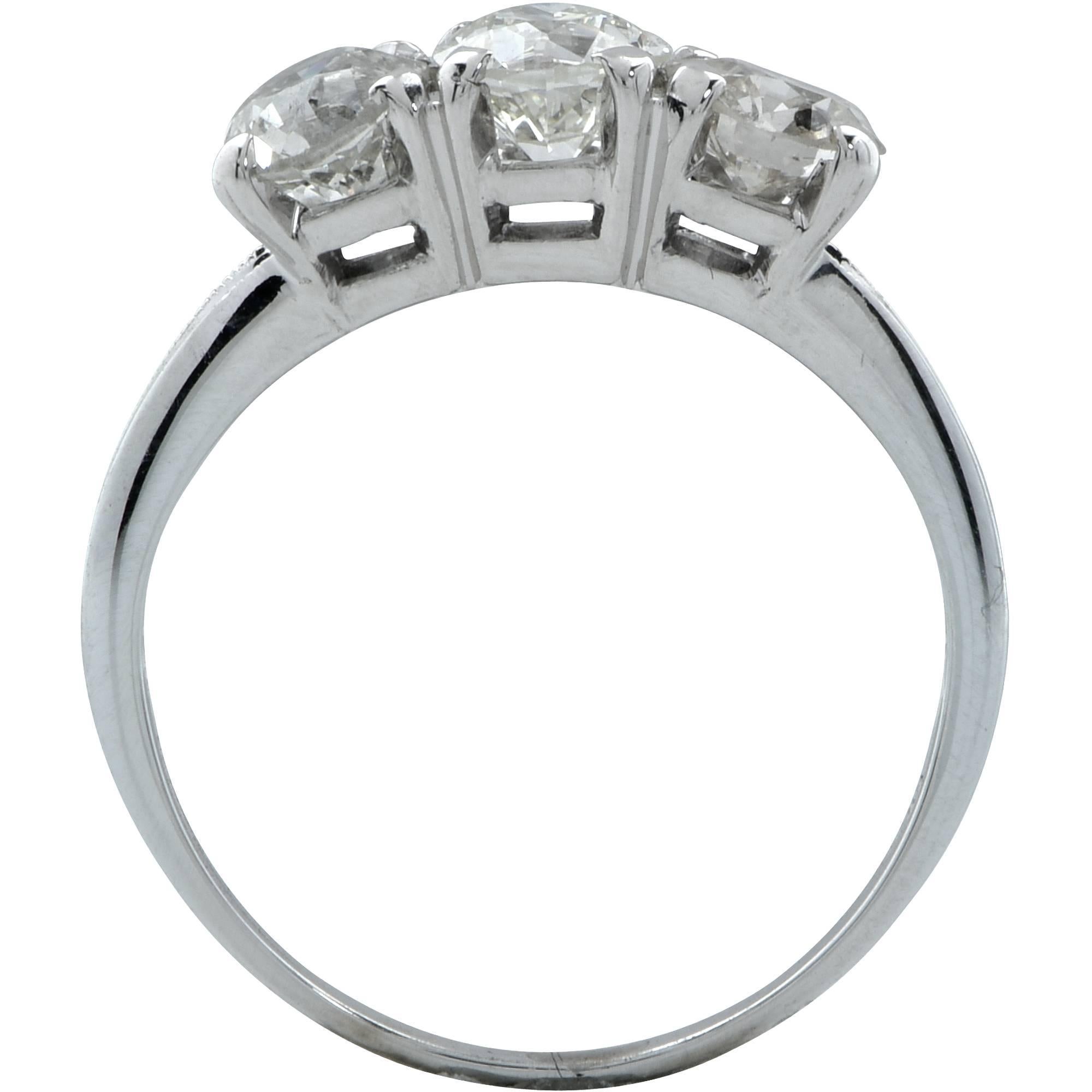 Old European Cut 1.50 Carat Diamond Art Deco Ring