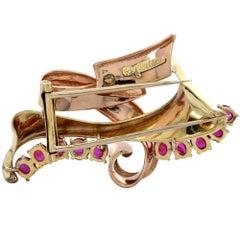 Burma Ruby and Diamond Brooch