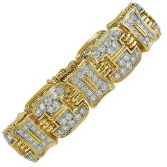 Diamond Two Color Gold Bracelet 4