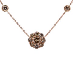 Fancy Color Diamond Gold Necklace