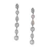 6.52 Carat Diamond Platinum Dangle Earrings