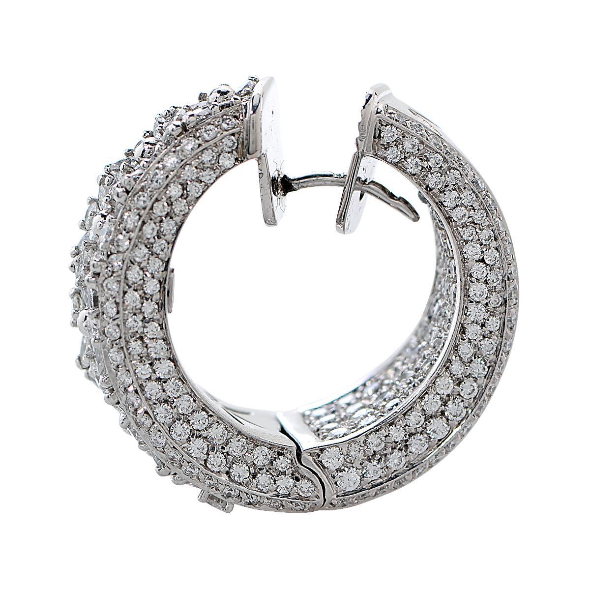 7.50 Carat Diamond Earrings In New Condition In Miami, FL