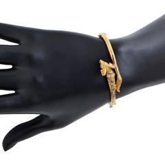 Antique Emerald and Diamond Bangle