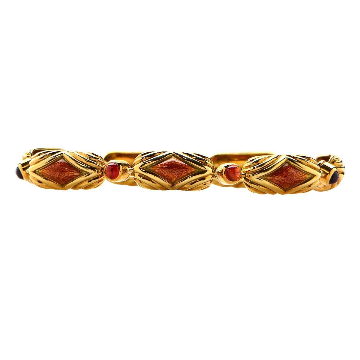 18 Karat Yellow Gold Ruven Perelman Bracelet.
