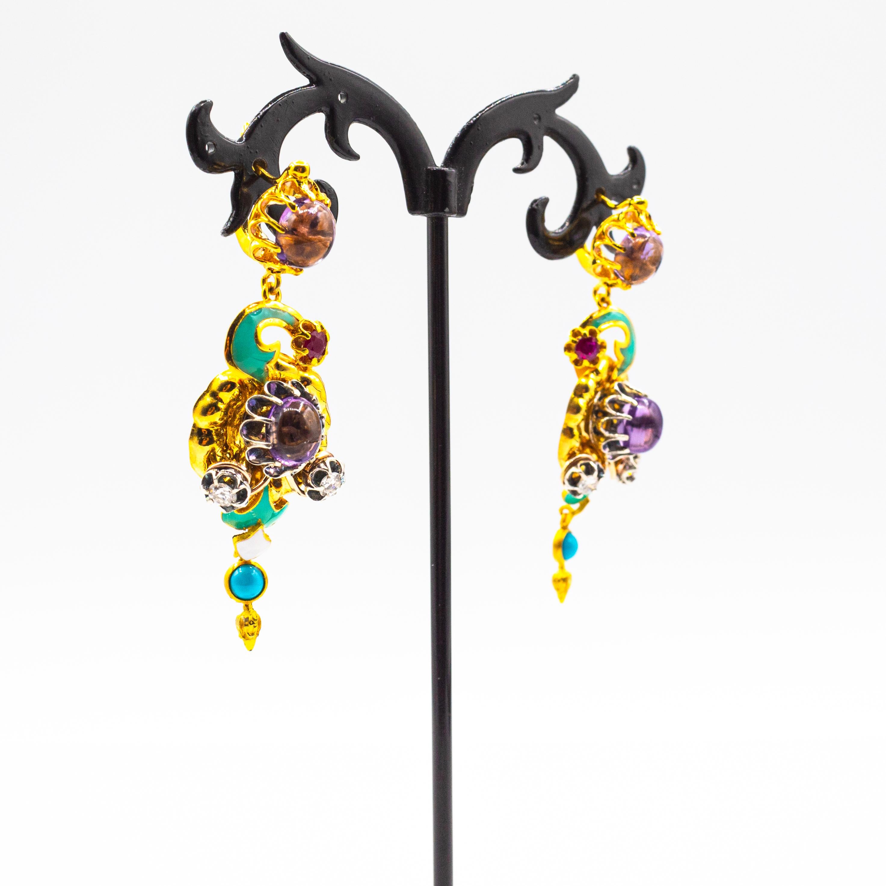 Art nouveau Art Nouveau Boucles d'oreilles 