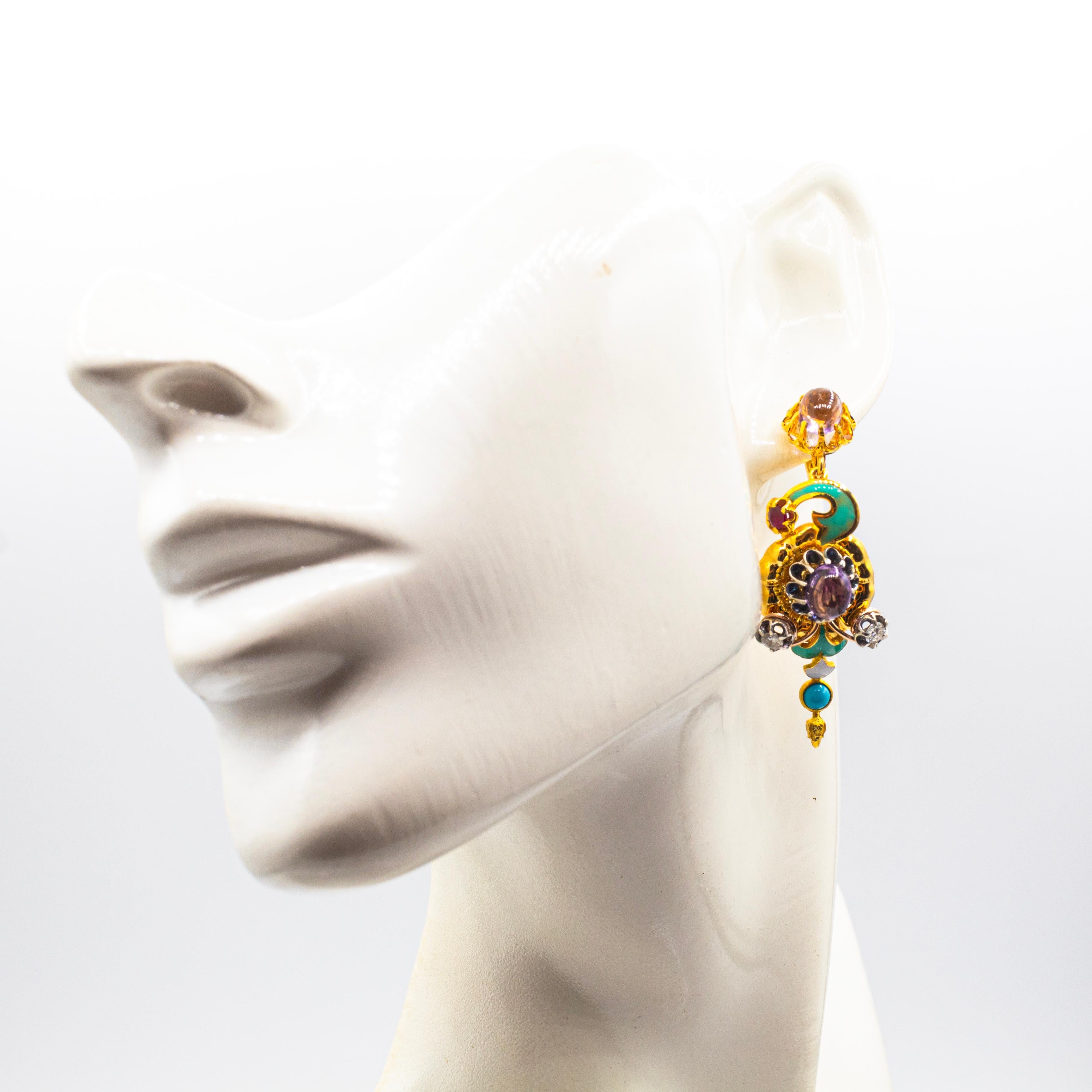 Art Nouveau Boucles d'oreilles 