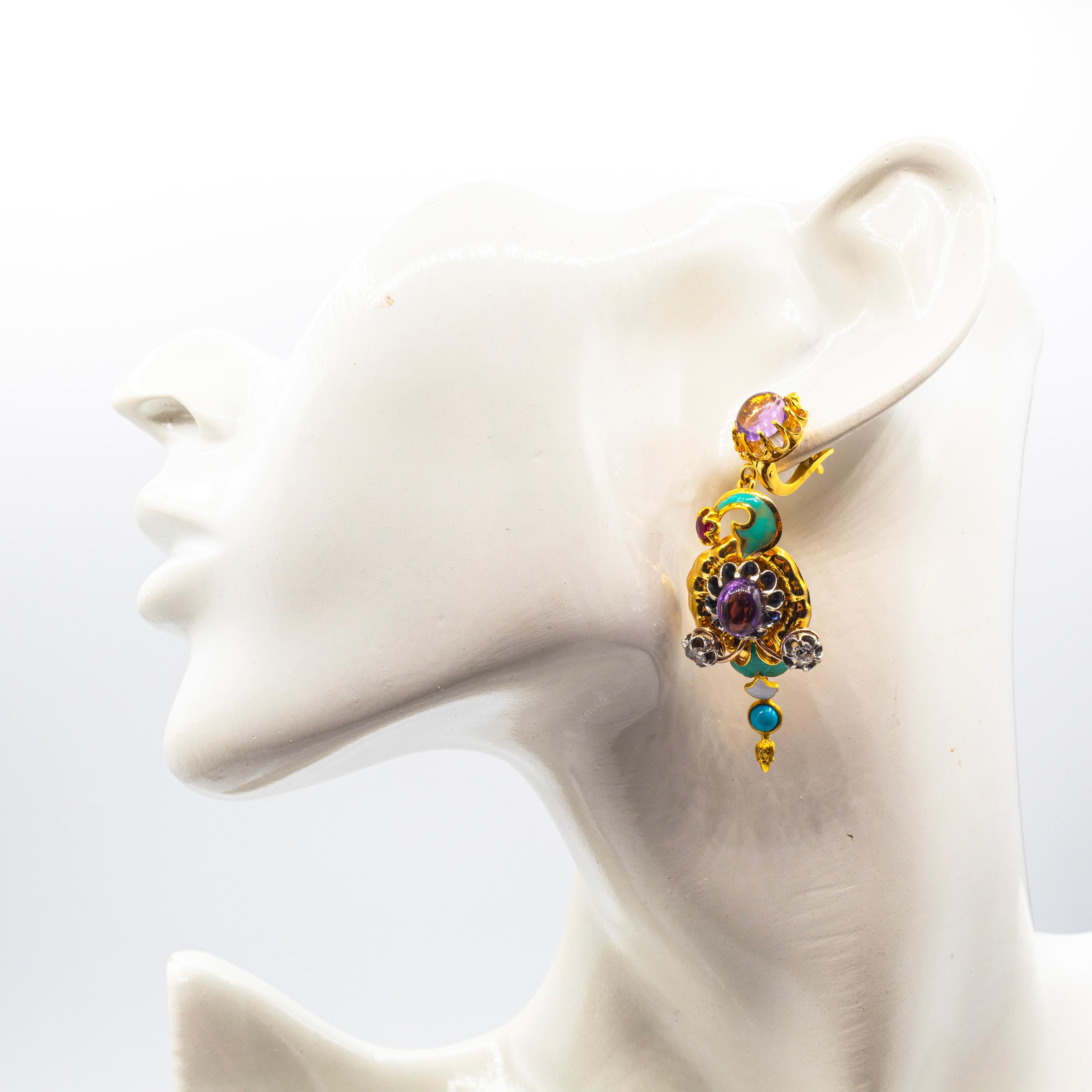 Art Nouveau Boucles d'oreilles 
